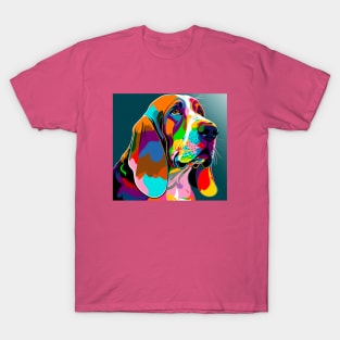 Basset Hound Pop Art T-Shirt